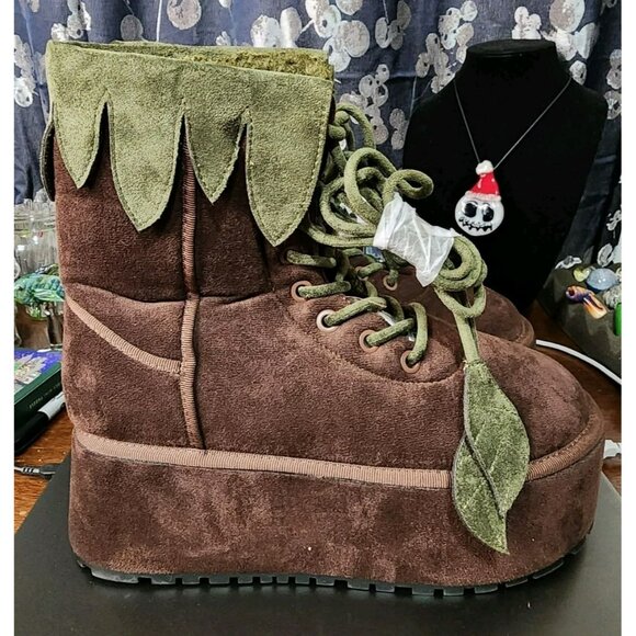 Current Mood Dolls Kill Cottage Renaissance Fairy Forest Dweller Platform Boots - Picture 3 of 9